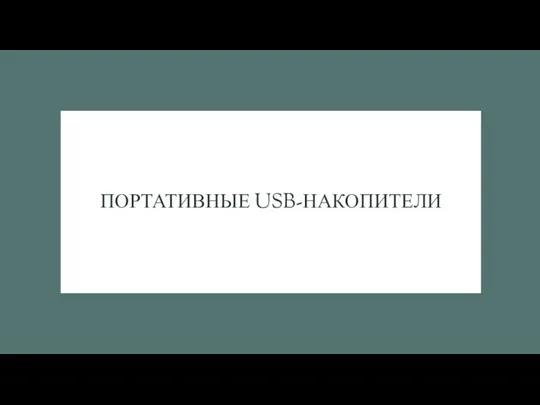 ПОРТАТИВНЫЕ USB-НАКОПИТЕЛИ