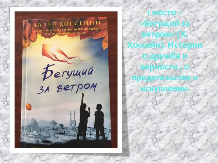 1 место – «Бегущий за ветром» (Х. Хоссейн). История о дружбе и