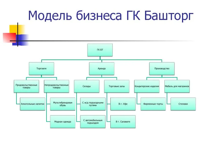 Модель бизнеса ГК Башторг