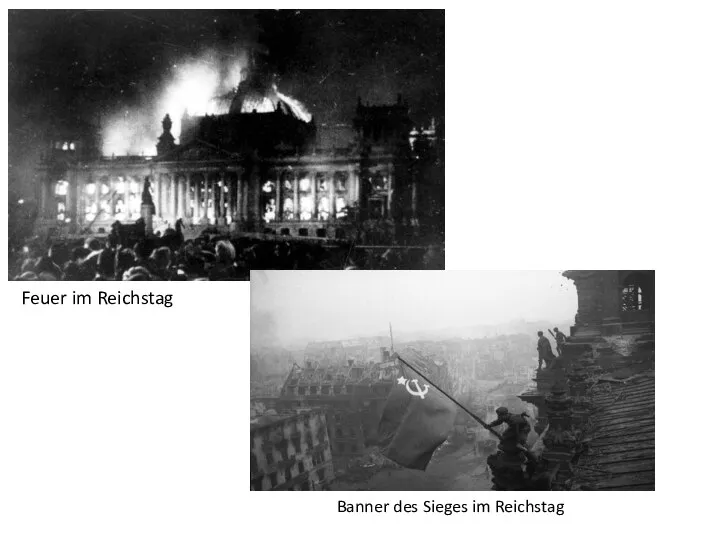 Feuer im Reichstag Banner des Sieges im Reichstag