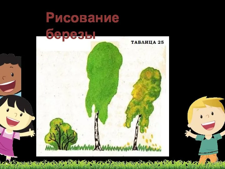 Рисование березы