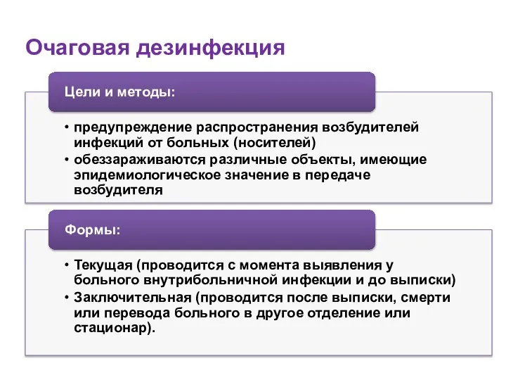 Очаговая дезинфекция