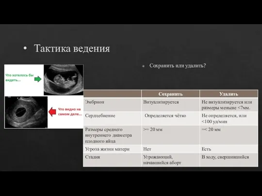 Тактика ведения Сохранить или удалить?