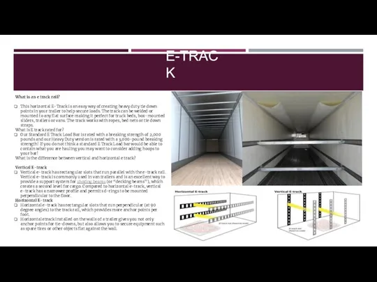 E-TRACK What is an e track rail? This horizontal E-Track is an