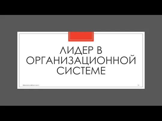 ЛИДЕР В ОРГАНИЗАЦИОННОЙ СИСТЕМЕ @ekaterinanikitinacoach