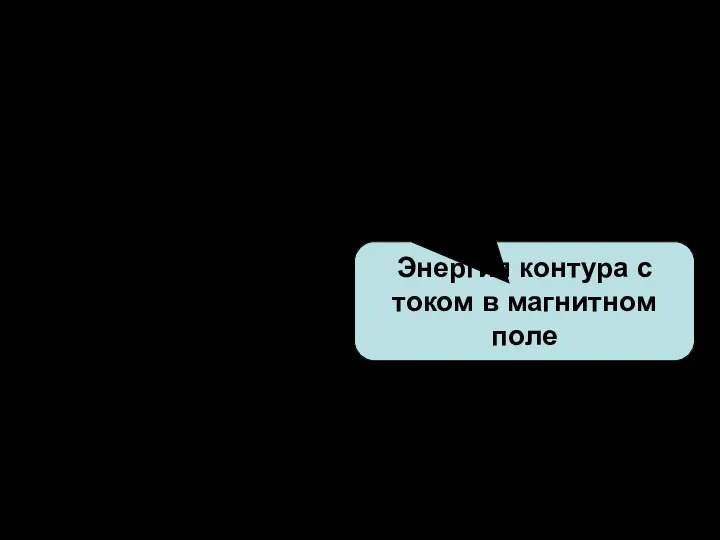 Энергия контура с током в магнитном поле