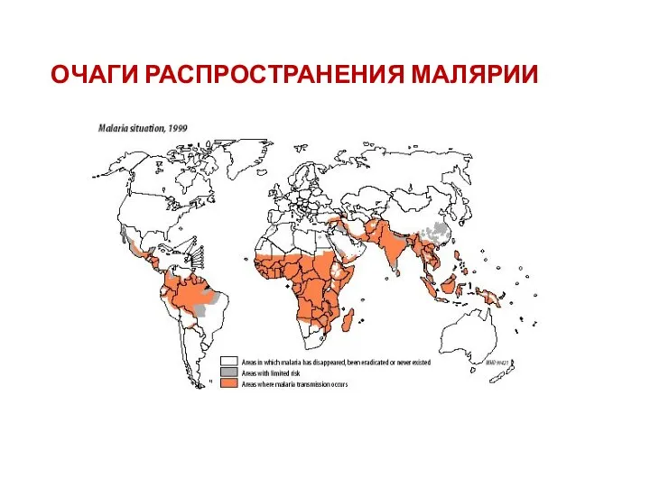 ОЧАГИ РАСПРОСТРАНЕНИЯ МАЛЯРИИ