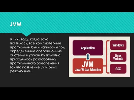 JVM В 1995 году, когда Java появилась, все компьютерные программы были написаны