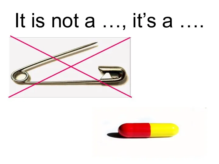 It is not a …, it’s a ….