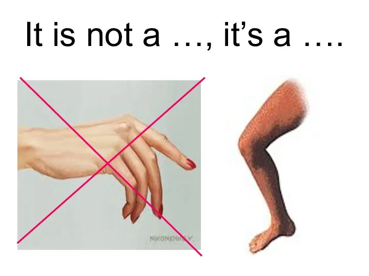 It is not a …, it’s a ….