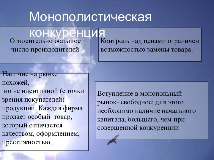 Относительно большое число производителей Наличие на рынке похожей, но не идентичной (с