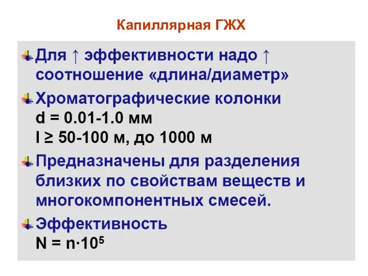 Капиллярная ГЖХ