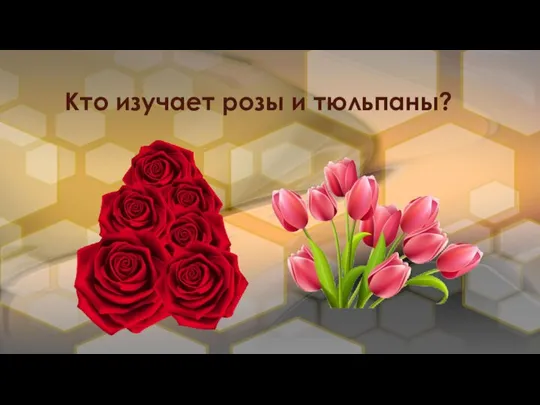 Кто изучает розы и тюльпаны?
