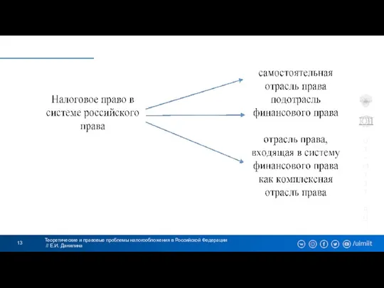 Теоретические и правовые проблемы налогообложения в Российской Федерации // Е.И. Данилина