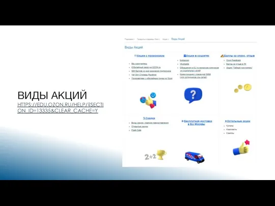 ВИДЫ АКЦИЙ HTTPS://EDU.OZON.RU/HELP/?SECTION_ID=13335&CLEAR_CACHE=Y