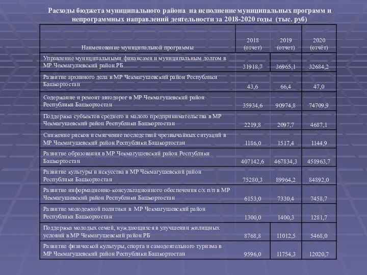 Расходы бюджета муниципального района на исполнение муниципальных программ и непрограммных направлений деятельности