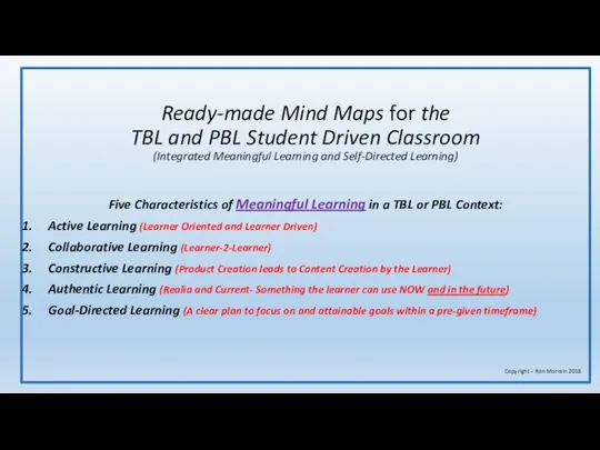 Ready-made Mind Maps for the TBL and PBL Student Driven Classroom (Integrated
