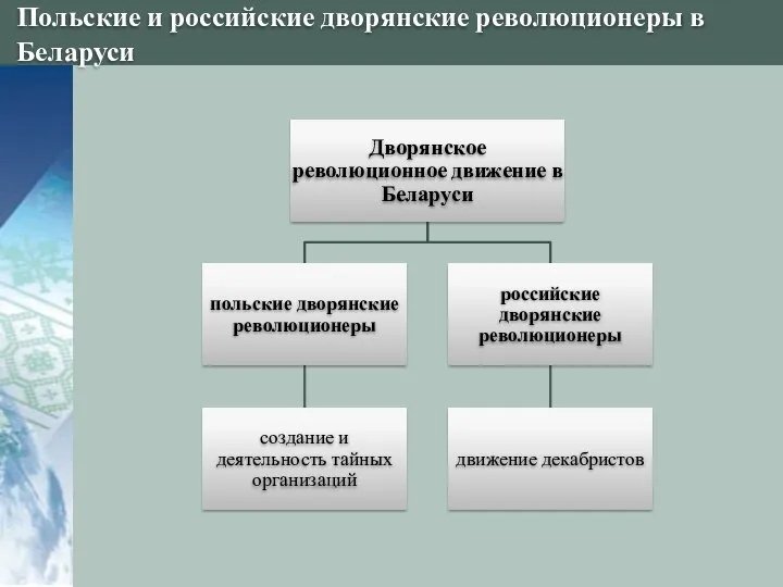 Польские и российские дворянские революционеры в Беларуси