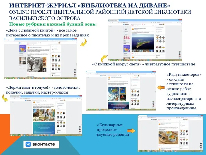 ИНТЕРНЕТ-ЖУРНАЛ «БИБЛИОТЕКА НА ДИВАНЕ» ONLINE ПРОЕКТ ЦЕНТРАЛЬНОЙ РАЙОННОЙ ДЕТСКОЙ БИБЛИОТЕКИ ВАСИЛЬЕВСКОГО ОСТРОВА