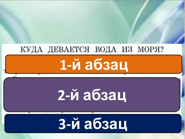 1-й абзац 2-й абзац 3-й абзац