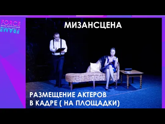 МИЗАНСЦЕНА РАЗМЕЩЕНИЕ АКТЕРОВ В КАДРЕ ( НА ПЛОЩАДКИ)