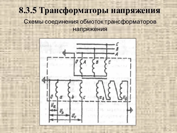 Схемы соединения обмоток трансформаторов напряжения 8.3.5 Трансформаторы напряжения