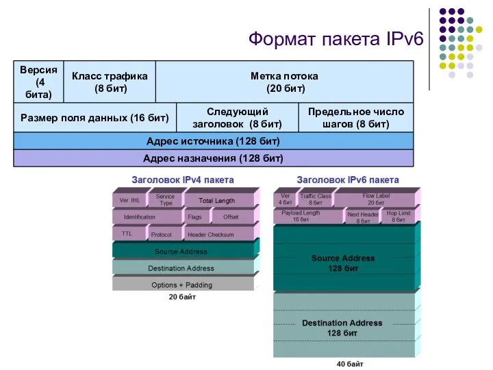 Формат пакета IPv6