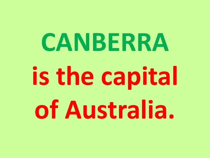CANBERRA is the capital of Australia.