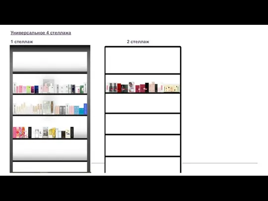 Универсальное 4 стеллажа 1 стеллаж 2 стеллаж