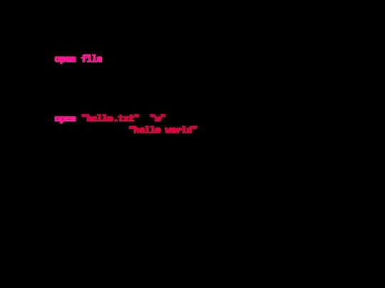 with open(file, mode) as file_obj: инструкции with open("hello.txt", "w") as somefile: somefile.write("hello world")