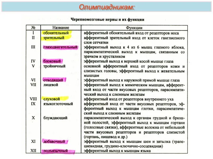 Олимпиадникам: