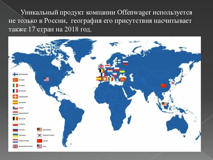 Уникальный продукт компании Offenwager используется не только в России, география его присутствия