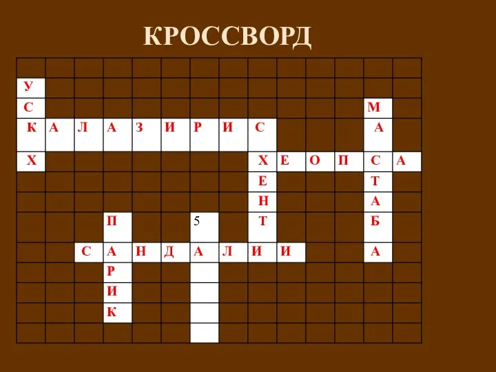 КРОССВОРД