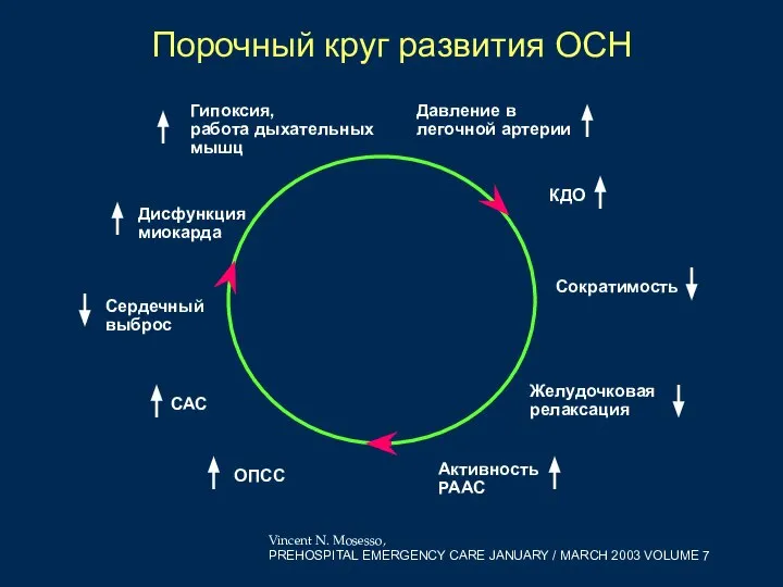 Дисфункция миокарда Гипоксия, работа дыхательных мышц Давление в легочной артерии КДО Сократимость