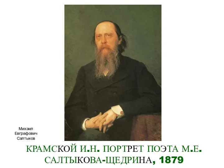 КРАМСКОЙ И.Н. ПОРТРЕТ ПОЭТА М.Е.САЛТЫКОВА-ЩЕДРИНА, 1879 Михаил Евграфович Салтыков