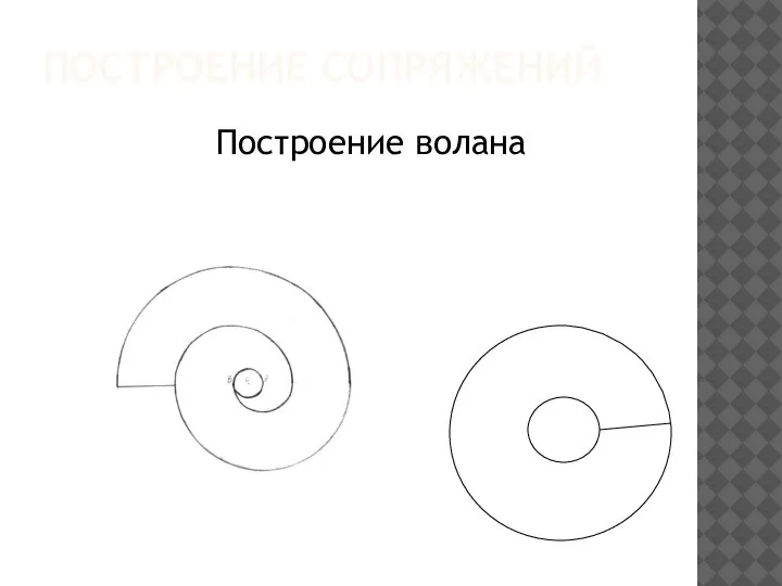 ПОСТРОЕНИЕ СОПРЯЖЕНИЙ Построение волана