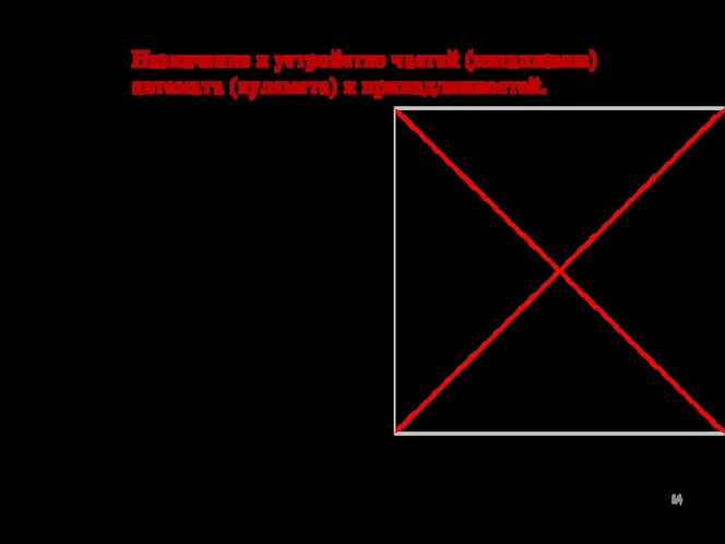 Приклад и пистолетная рукоятка – служат для удобства действия автоматом (пулеметом) при