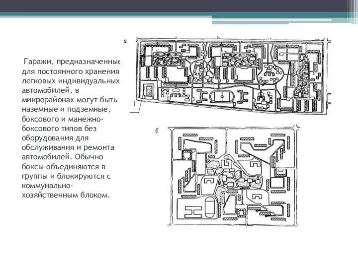 Гаражи, предназначенные для постоянного хранения легковых индивидуальных автомобилей, в микрорайонах могут быть