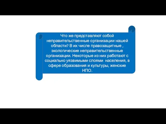 Что же представляют собой неправительственные организации нашей области? В их числе правозащитные