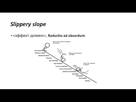 Slippery slope «эффект домино», Reductio ad absurdum