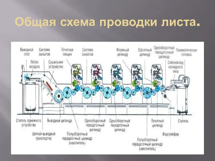 Общая схема проводки листа.