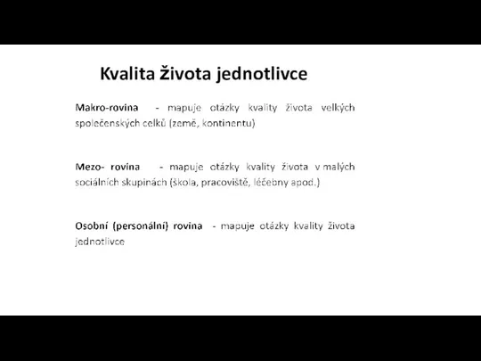 Kvalita života jednotlivce