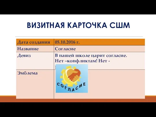 ВИЗИТНАЯ КАРТОЧКА СШМ