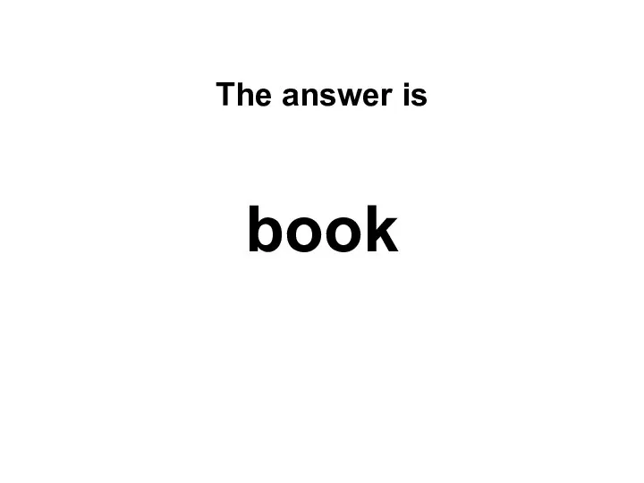 The answer is book