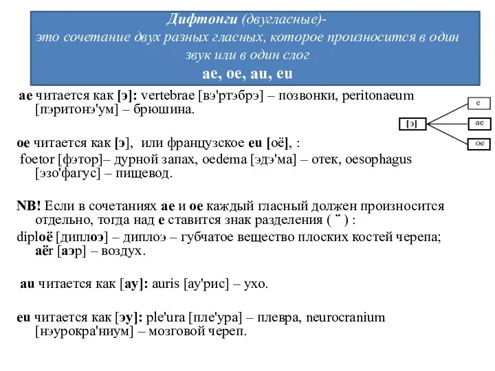 Дифтонги (двугласные)- это сочетание двух разных гласных, которое произносится в один звук