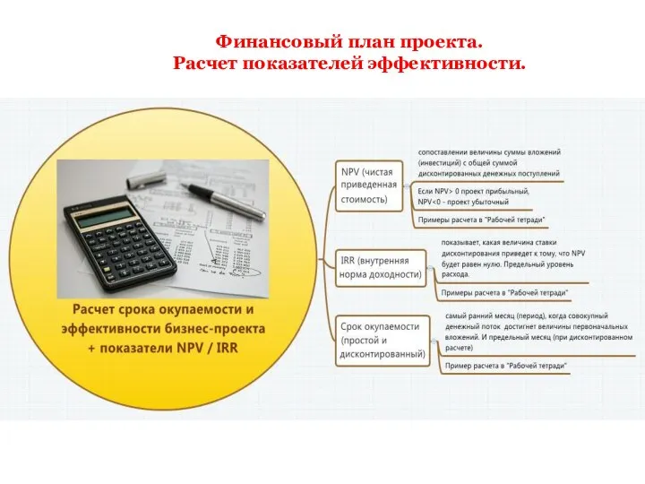 Финансовый план проекта. Расчет показателей эффективности.