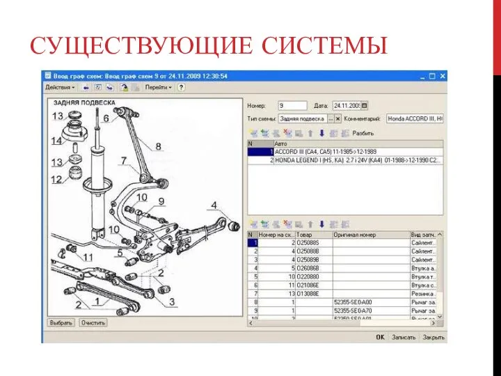 СУЩЕСТВУЮЩИЕ СИСТЕМЫ
