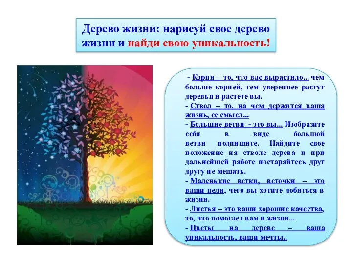 Дерево жизни: нарисуй свое дерево жизни и найди свою уникальность! - Корни