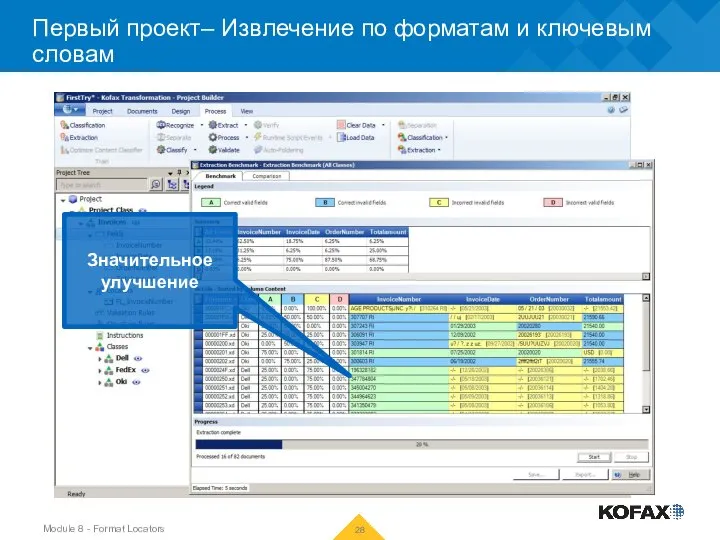 Первый проект– Извлечение по форматам и ключевым словам Значительное улучшение Module 8 - Format Locators