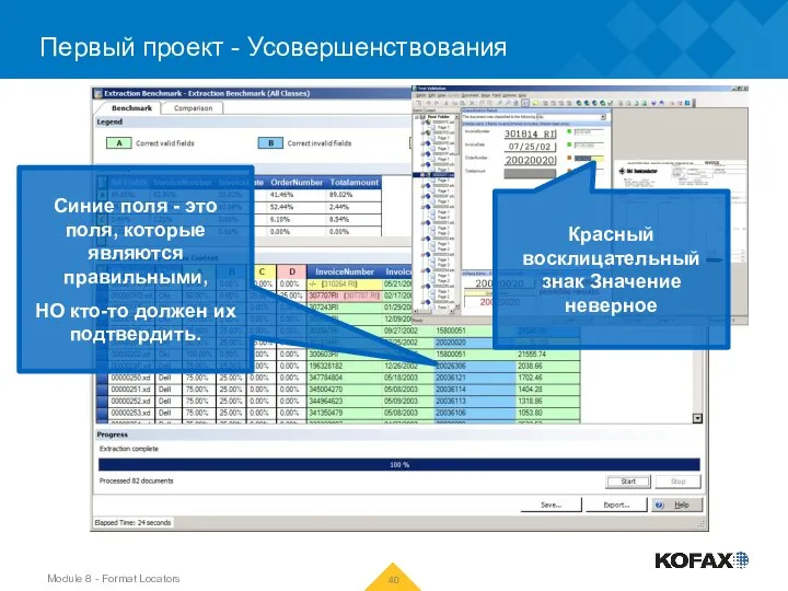 Первый проект - Усовершенствования Синие поля - это поля, которые являются правильными,